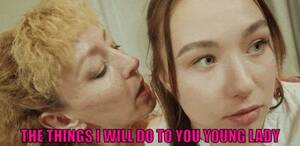 Lesbian Milf Porn Captions - Lesbian Caption GIFs - Porn With Text