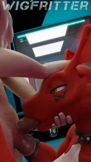 Female Furry Digimon Porn Guilmon - Guilmon Blowjob - Wigfritter