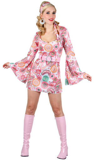 1960s Go Go Girls Porn - Pink Flower Retro Go Go Dancer Costume
