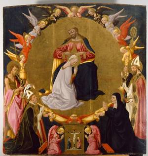 Indianography - Neri di Bicci 1418/1420 â€“ 1492 pittore fiorentino The Coronation of the  Virgin with