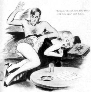 1950s spanking bare bottom - 1950s Pulp Spanking Illustration - Spanking Blog