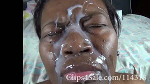 giant ebony facial - BrazilianBigButts.com LadyCum huge load on her black face - XVIDEOS.COM