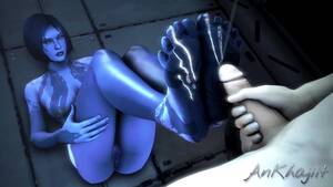 Halo 4 Porn - AnKhajiit] Halo 4 - Cumming on Cortana's Bare Blue Feet - Pornhub.com
