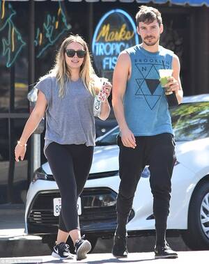 Hillary Duff Porn Captions Porn - Pregnant Hilary Duff enjoys sunshine stroll with boyfriend in LA | Daily  Mail Online