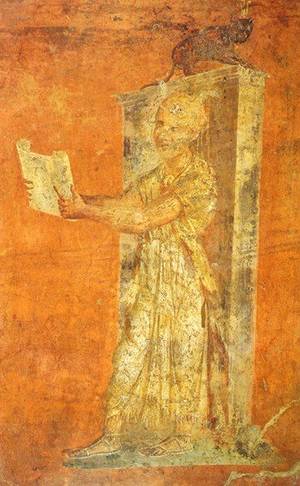 Ancient Roman Porn Frescos - Roman fresco, Pompeii, before 79 A. Isis priest with cat.