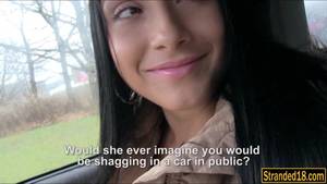 Anna Rose In The Car - Stranded teen Anna Rose had a free ride