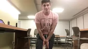 college jerk - College jock jerks off in the common early in the morning | xHamster