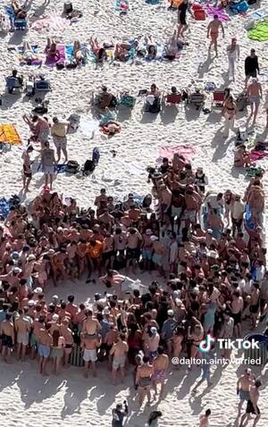 crowded beach sex - We booked a beach vacation â€” but didn't realize it was spring break