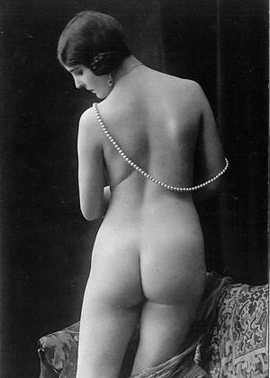 1920s Vintage Porn Ass - 1920s Jazz Era Nude in Pearls French Postcard Style Black - Etsy