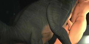 Dinosaur Animation Porn - Man Fucks Dinosaur from Jurassic World Animated Porn Parody - Tnaflix.com