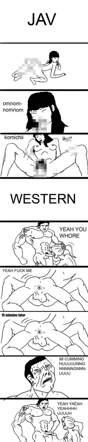 Japanese Funny Porn Meme - Japanese vs Western Porn (NSFW) : r/funny