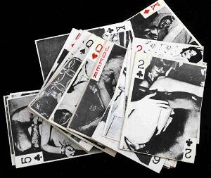 Black And White Vintage Porn Playing Cards - Vintage Risque Explicit Porn Playing Card Deck