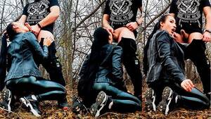 black leather cum - Black Leather Jacket Porn Videos | Pornhub.com