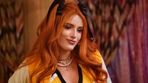 Cheerleader Bella Thorne Porn - See Bella Thorne Spilling Out Of A Thigh-High Slit Gown