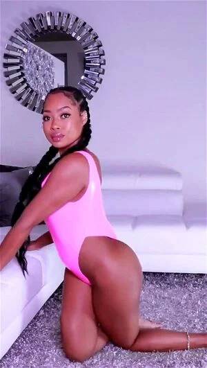Ebony Bodysuit Porn - Watch Sexy ebony in pink - Solo, Ebony Porn - SpankBang