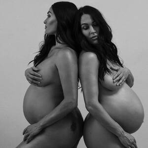 black twins pregnant - Pregnant Nikki, Brie Bella Pose Nude Ahead of Birth: Baby Bump Pics