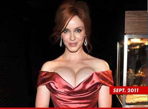 2 Broke Girls Tits - '2 Broke Girls' Star Kat Dennings -- Cleavage Battle with 'Mad Men' Chick  Christina Hendricks. \