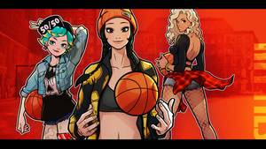 Cartoon Basketball Porn - Card 2 of 8Artwork Â· Team Naughty Kitties