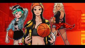 Cartoon Basketball Porn - Card 2 of 8Artwork Â· Team Naughty Kitties