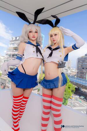 Kantai Collection Cosplay Porn - Kashima & Shimakaze KanColle erotic cosplay - Porn - EroMe