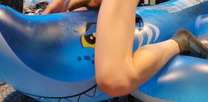 inflatable - Cum stained inflatable shark gets bubbly bounce farted - ThisVid.com