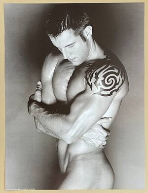 black tattoo nude - Isabella Exhibition Poster Man With Tattoo Nude Naked - Etsy New Zealand