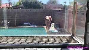 blonde neighbour pool - Busty blond neighbor tans naked by pool - thefoxxxlife - XNXX.COM