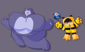 Fat Furry Bee Porn - 283621 - safe, artist:pillowmonster, oc, oc:adni, oc:muffin, arthropod, bee,  fictional species, furby, insect, friday night funkin', big breasts,  bouncy, breasts, clothes, costume, fat, float, jump, obese, phantomarcade -  Furbooru