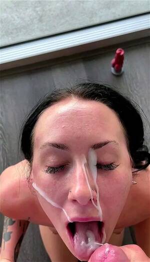 facial sluts - Watch Brunette Whore Gets Huge Facial - Babe, Slut, Whore Porn - SpankBang