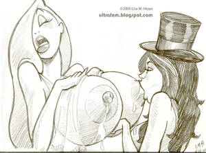hentai lactating lesbians - Jessica Rabbit breastfeeding Zatanna by ultrafem - Hentai Foundry