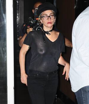 big long nipple lady gaga - Lady Gaga Goes Braless in a Completely Sheer Top! - Life & Style
