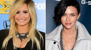 Black Lesbian Porn Demi Lovato - Demi Lovato had lesbian fling with Australian DJ Ruby Rose - Mirror Online
