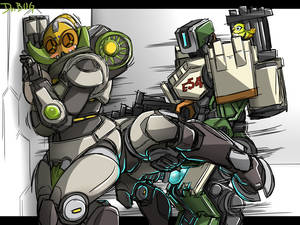 bug hentai gallery - Bastion Dr_Bug Orisa Overlook edit ganymede