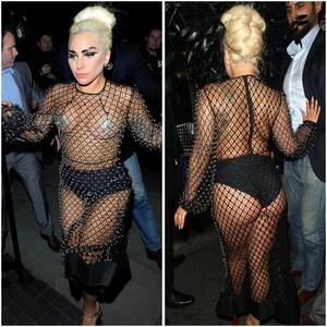 big long nipple lady gaga - Lady Gaga Flashes Both Her Nipples and Her Underwear in Racy Gown! - Life &  Style