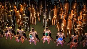3d Orgy - Bodacious 3D Bombshells Pumped Full Of Cock In A Wild Orgy Video at Porn Lib