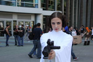 cartoon star wars wardrobe malfunction - Princess Leia cosplay (Star Wars Celebration in Anaheim, California, April  2015)