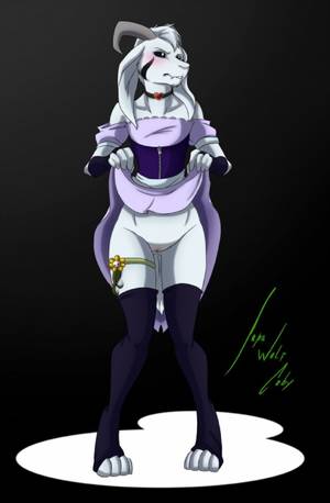 Asriel Undertale Porn - e621 <3 anthro asriel_dreemurr black_sclera blush boss_monster caprine  choker clothed clothing clothing_lift crossgender cute digitigrade