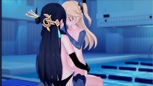 anime lesbians using strap on dildos - Genshin Impact - Lesbians go at it with a big strap on dildo. Hentai. -  XNXX.COM
