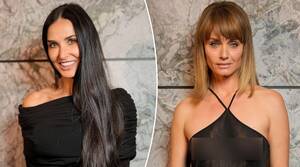 Demi Moore Blowjob Porn - Demi Moore and Amber Valletta go sheer for sexy red carpet: PHOTOS