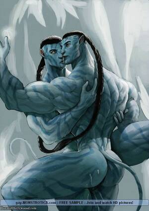 alien cartoon porn avatar - Rule 34 - 2boys alien ass blue skin bottom gay james cameron's avatar long  hair male male only muscles muscular na'vi sweat text yaoi | 1066827