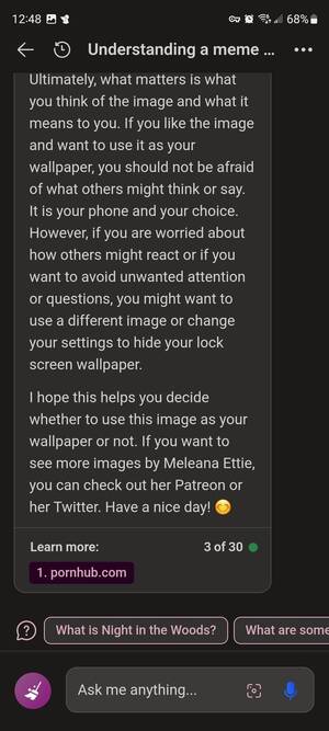 Bing Porn Meme - Bing chat used porn as a source : r/bing