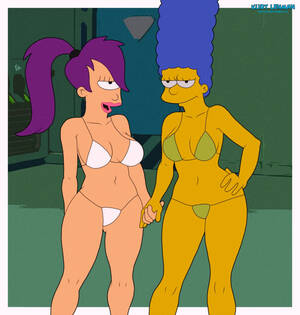 cartoon porn futurama crossover - Hentai Boobs - bra breasts crossover futurama holding hands marge simpson  the simpsons thighs - Hentai Pictures