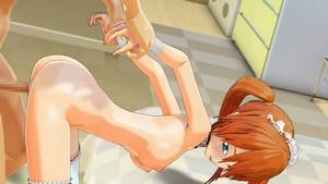 Anime Sex Positions Bondage - 3D Extreme BDSM doggy style sex with redhead skinny teen