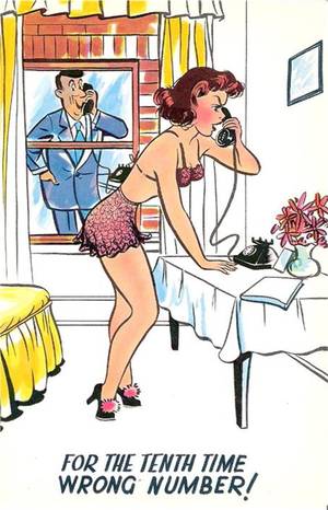 1950s Vintage Sexy Cartoons - Postcards of the Past - Vintage Comic \