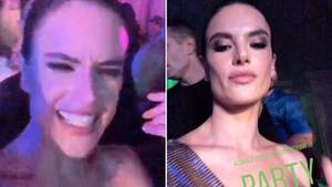 Mandy Meyers Porn - Alessandra Ambrosio displays her taut midriff in striking red | Daily Mail  Online