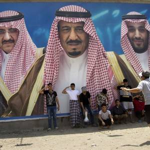 Kng Faruk Saudi Arab Sex - A billboard in Taif, Saudi Arabia, showing King Salman bin Abdulaziz,  center,