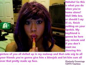 crossdresser blowjob - Caught By Big Sis