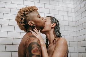 free sexy naked lesbian pics - Naked lesbian couple kissing in shower Â· Free Stock Photo