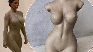 fat pussy kim kardashian - Kim Kardashian puts her private parts on display yet again as she strips  completely naked to promote perfume - Mirror Online