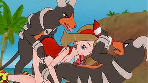 Furry Pokemon Porn May - May Threesome With Two Houndooms - XAnimu.com